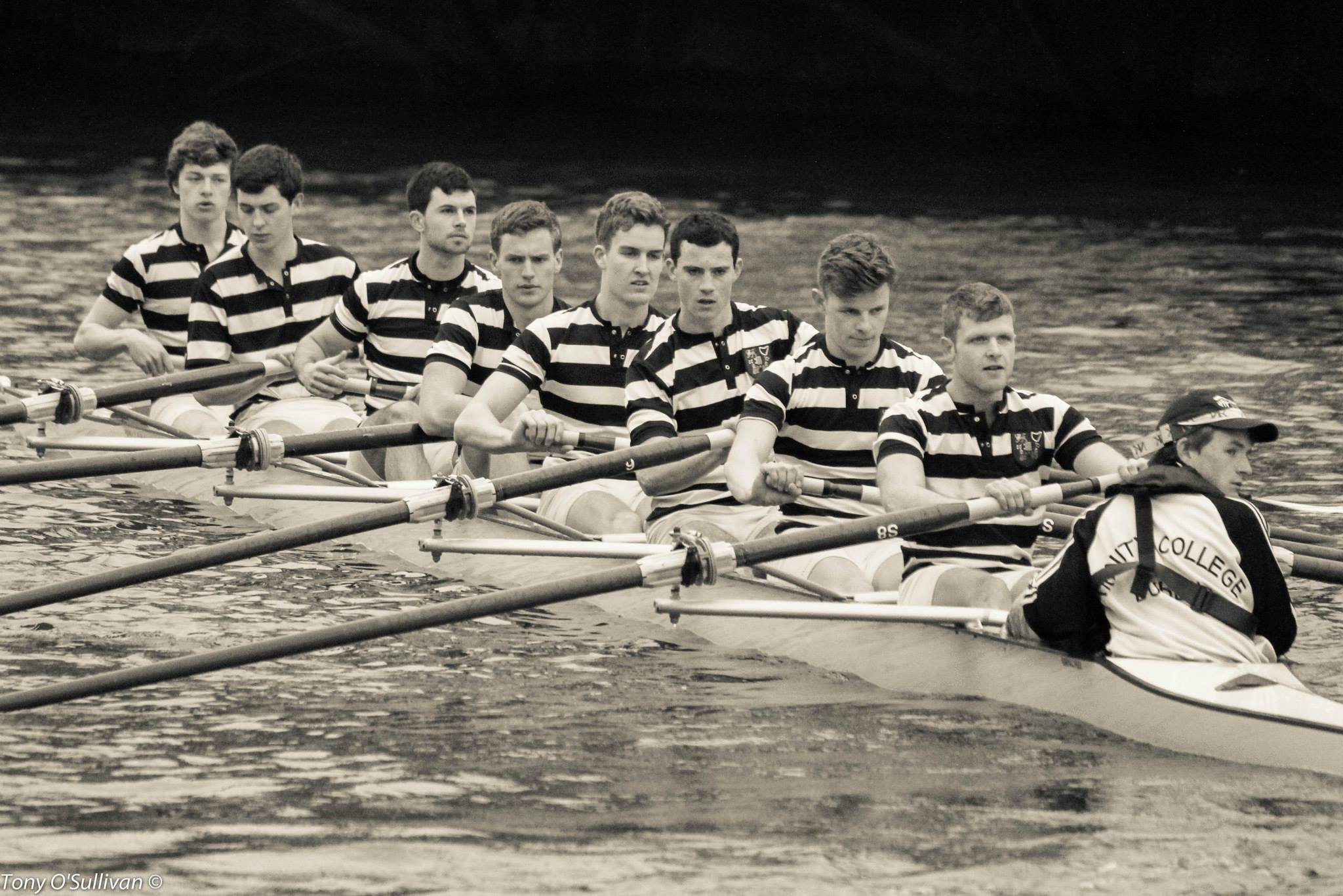 Ready to make history- the Gannon VIII- Bow: A. Browne, W. Doyle, J. Magan, M. Corcoran, P. Moreau, M. Kelly, L. Hawkes, Stk: D. Butler, Cox: C. Flynn